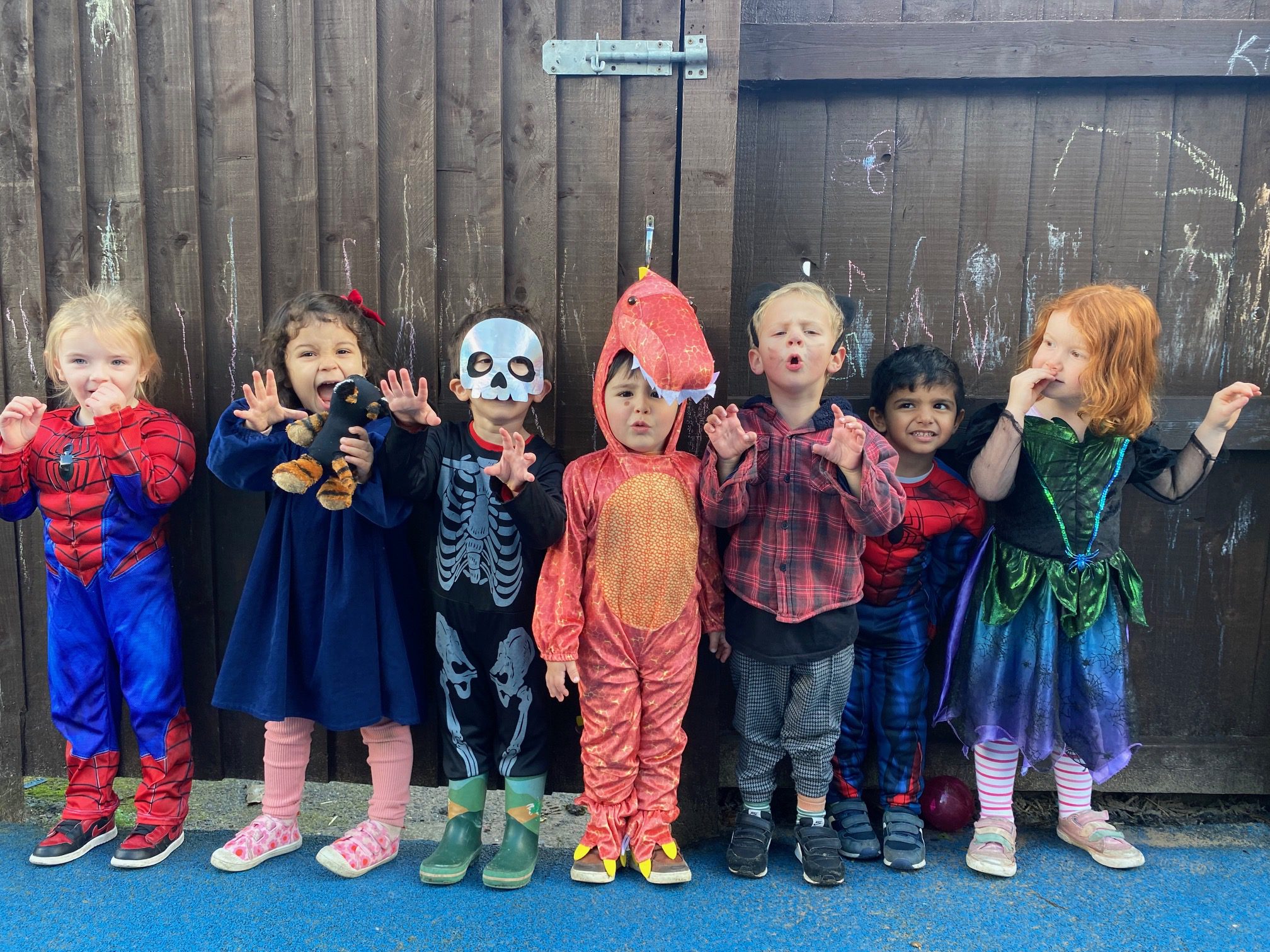 Children at Devon Nurseries dressed up for Halloween