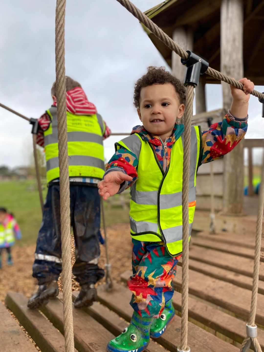 Children climbing