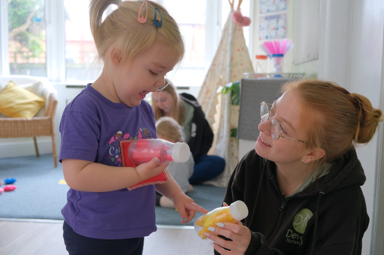 Children and carers at Devon Nurseries